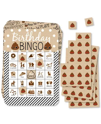 Party 'Til You're Pooped Cards and Markers - Poop Emoji Party Bingo Game - 18 Ct