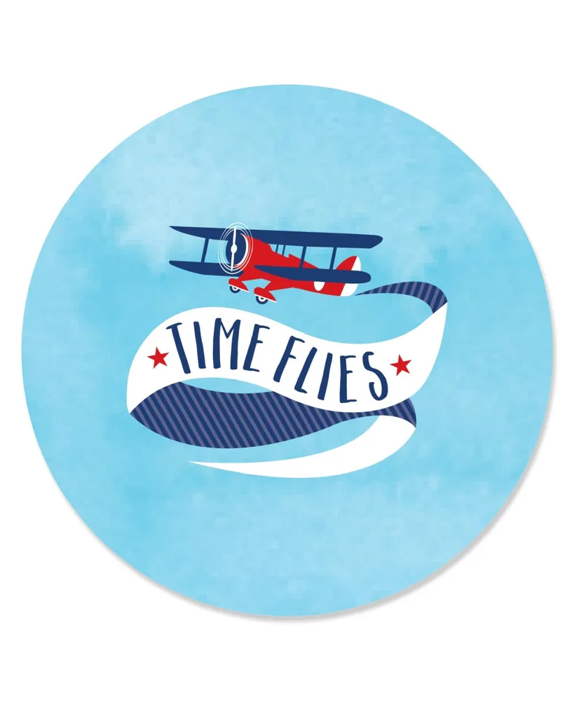 Big Dot of Happiness Taking Flight - Airplane - Vintage Plane Party Candy  Favor Sticker Kit - 304 Pieces
