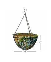 Gardener Select Hanging Basket Fabric Coco Liner, Blue Green