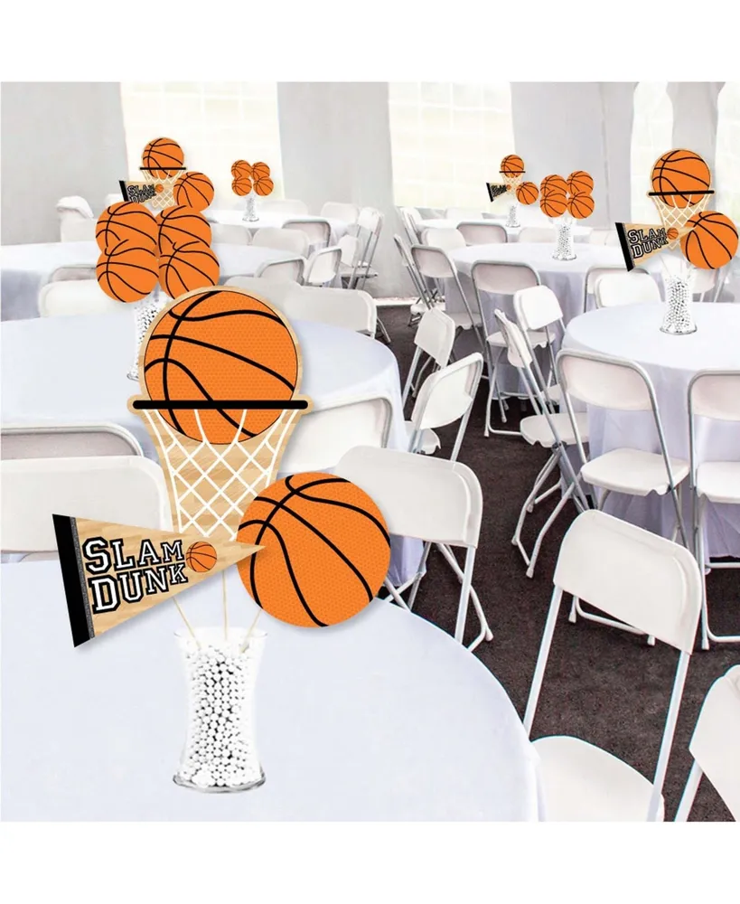 Nothin' but Net - Basketball Centerpiece Sticks Showstopper Table Toppers 35 Pc