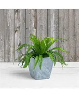 Novelty 35080 Ella Square Planter Gray 8 inch