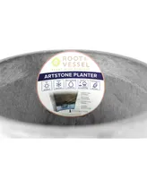 Novelty Artstone Dolce Round Planter 7 x 9" Grey