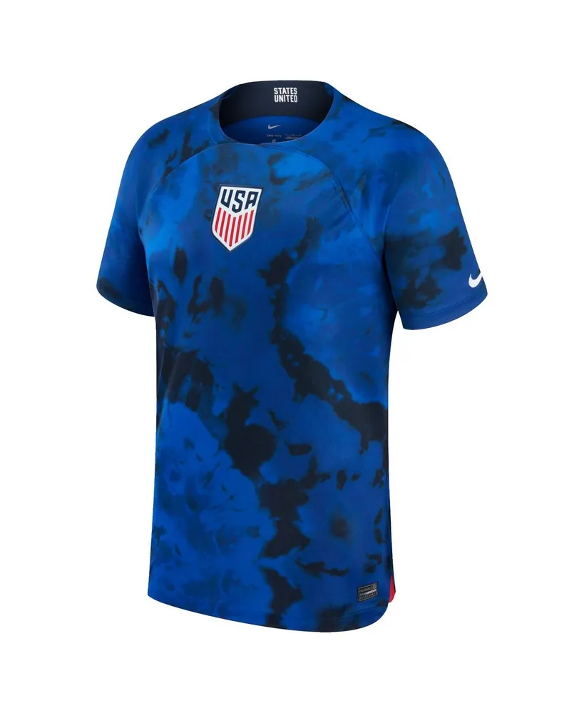 Men's Nike Blue Usmnt 2022/23 Away Breathe Stadium Replica Blank Jersey