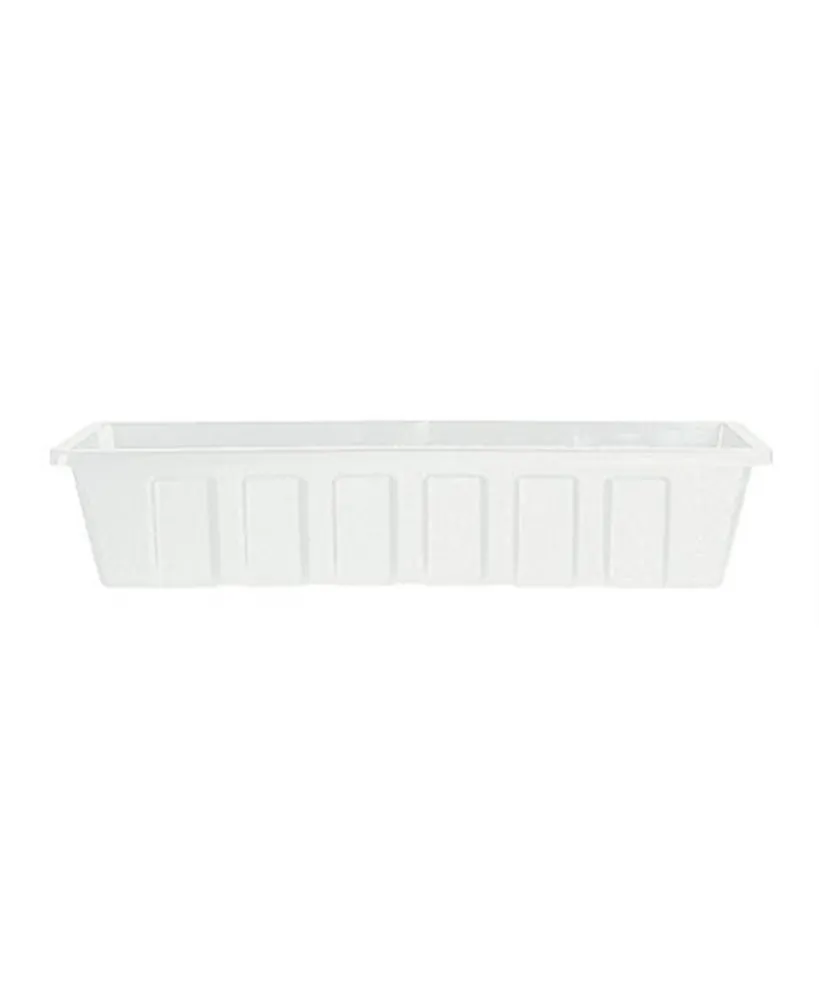 Novelty Manufacturing Polypropylene Flower Box Planter/Liner, White, 30" L