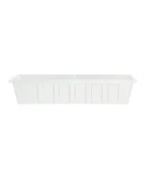 Novelty Manufacturing Polypropylene Flower Box Planter/Liner, White, 30" L