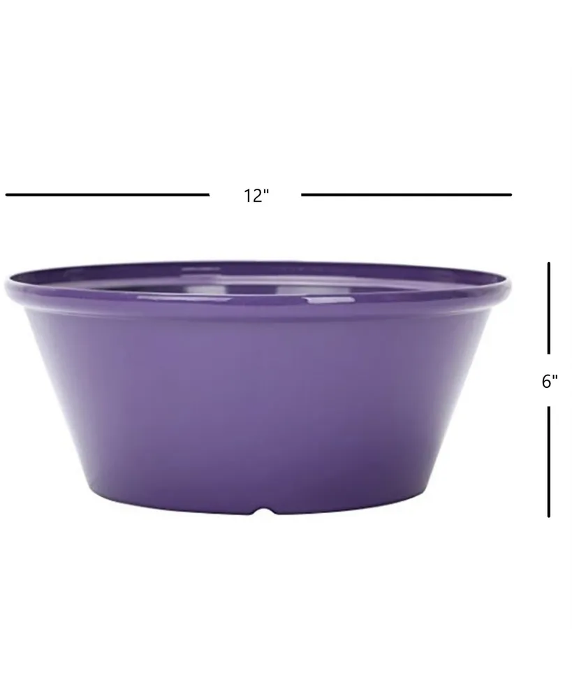 Gardener Select Tulip Bowl Planter Purple, 12 Inch
