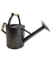 Gardener's Select Gardener Select Metal Diamond Watering Can, Black, 0.92 Gallons