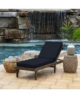 Arden Selections Arden ProFoam EverTru Acrylic Outdoor Chaise Lounge Cushion Navy