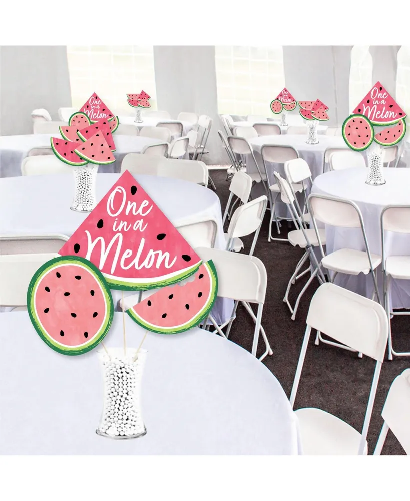 Sweet Watermelon - Fruit Centerpiece Sticks - Showstopper Table Toppers - 35 Pc