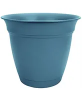 Hc Companies Inc Eclipse Planter w Attached Saucer Slate Blue 12