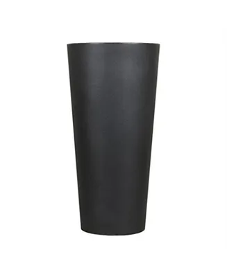 Tusco Products Cosmopolitan Tall Round Plastic Planter Black 32"