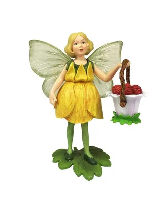 Flower Fairies Secret Garden Buttercup Fairy w/ Raspberry Basket