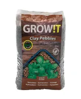 Hydrofarm Growt GMC25L 25 Liter Bag, 4mm-16mm Clay Pebbles, Brown, 25 L Bag