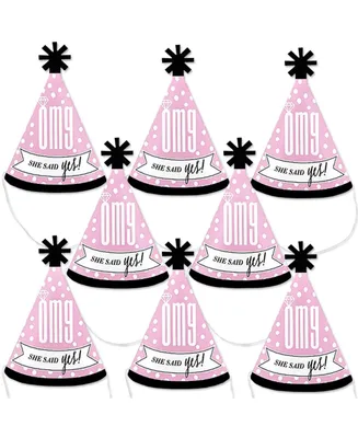 Omg, You're Getting Married - Mini Cone Party Hats - Small Party Hats - 8 Ct