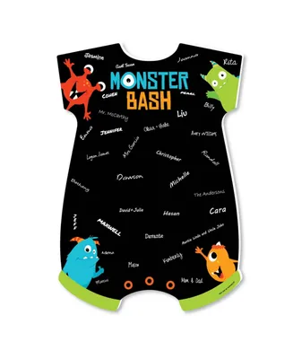 Monster Bash - Baby Bodysuit Guest Book - Guestbook Alternative - Signature Mat