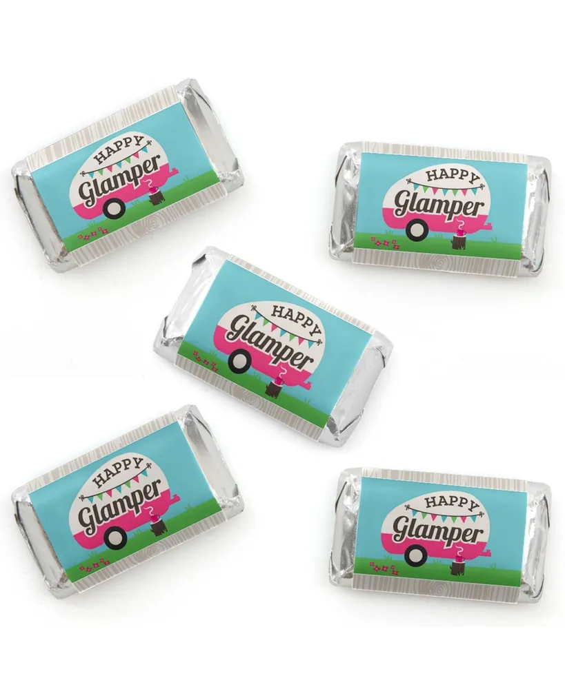 Big Dot Of Happiness Let's Go Fishing - Mini Candy Bar Wrapper Stickers - Fish  Party Favors - 40 Ct