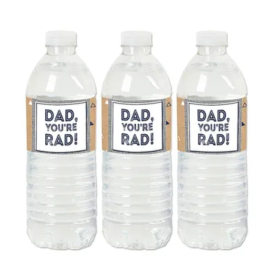 My Dad is Rad - Father's Day Water Bottle Sticker Labels - Set of 20