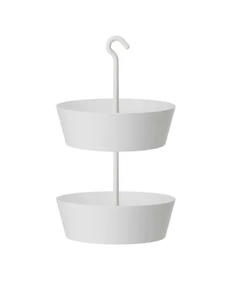 Tree Nest Sunny Round Hanging TwoTier Planter 10 Inch White