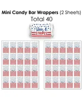 Stars & Stripes - Usa Patriotic Party Candy Favor Sticker Kit - 304 Pieces