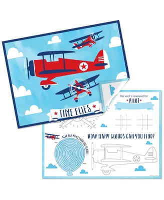 Taking Flight - Airplane - Paper Coloring Sheets - Activity Placemats - 16 ct