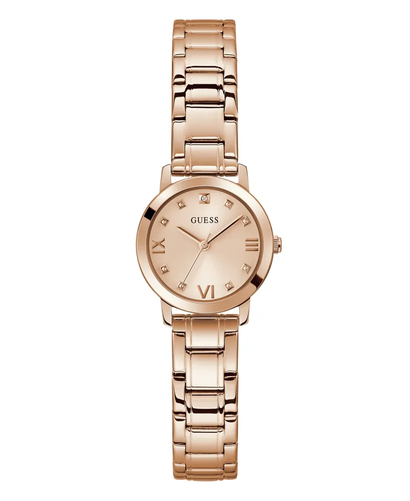 Guess Women's Three-Hand Rose Gold-Tone Stainless Steel Watch 28mm - Rose Gold