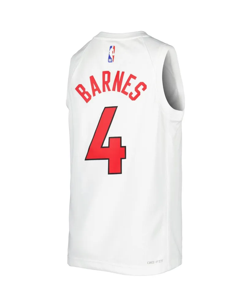 Big Boys Nike Scottie Barnes White Toronto Raptors 2021/22 Swingman Player Jersey - Association Edition