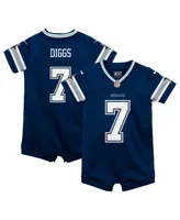 Infant Boys and Girls Nike Trevon Diggs Navy Dallas Cowboys Game Romper Jersey