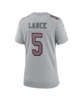 Women's Nike Trey Lance Gray San Francisco 49ers Atmosphere Fashion Game Jersey