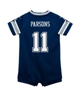 Infant Boys and Girls Nike Micah Parsons Navy Dallas Cowboys Game Romper Jersey