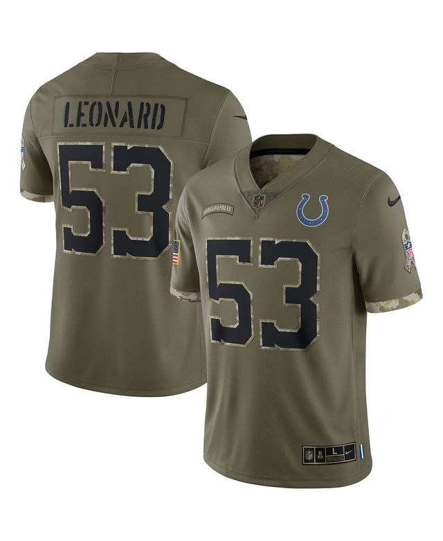 Men's Nike Shaquille Leonard Olive Indianapolis Colts 2022 Salute To Service Limited Jersey