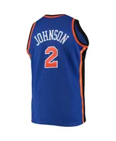 Men's Mitchell & Ness Larry Johnson Blue New York Knicks Big and Tall Hardwood Classics Swingman Jersey