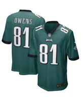 Men's Nike Terrell Owens Midnight Green Philadelphia Eagles Game Retired Player Jersey