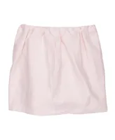 Lambs & Ivy Floral Garden Pink Linen Shirred Crib Skirt/Dust Ruffle