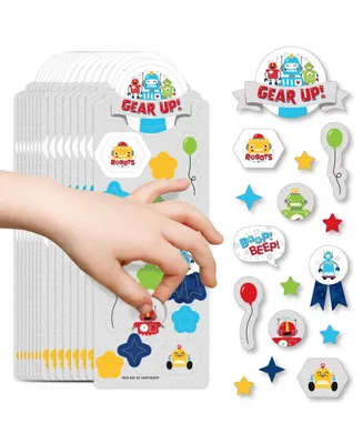 Gear Up Robots - Birthday Party Favor Kids Stickers - 16 Sheets - 256 Stickers