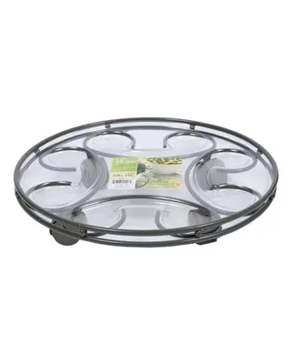 Plastec SC14SL Saucer Caddy, 14-Inches, Slate