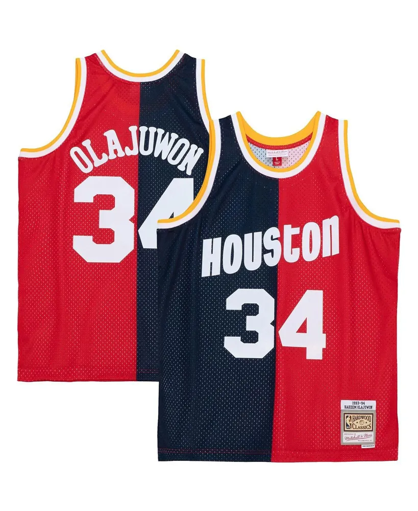 Men's Houston Rockets Mitchell & Ness HWC Hakeem Olajuwon Caricature T-Shirt