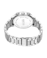 Kenneth Cole Reaction Men's Dress Sport Silver-tone Stainless Steel Bracelet Watch, 47mm