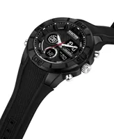 Kenneth Cole Reaction Men's Ana-digi Black Silicon Strap Watch