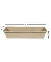 Bloem Terra Outdoor Resin Window Flower Box, Taupe, 24in