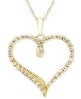 Diamond Heart 18" Pendant Necklace (1/4 ct. t.w.)