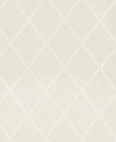 rina Diamond Sheer Window Curtain, Ivory sheer curtains 95 inches long Single Curtain, Width 50 curtains sheer for Bedroom and Living Room, Easy To Ha