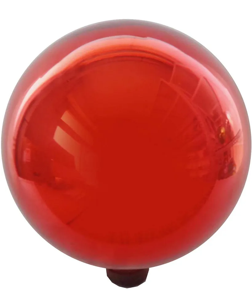 Gardener's Select Glass Gazing Globe, Metallic Red, 10"