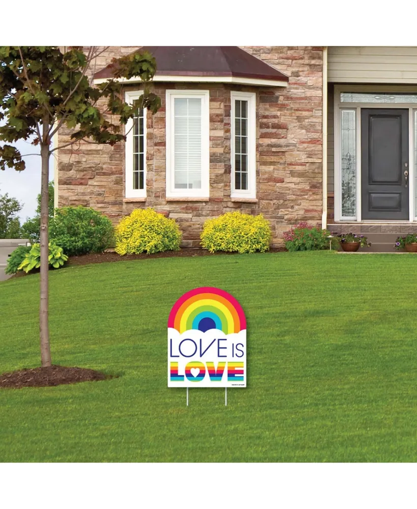 Love is Love - Pride - Outdoor Lawn Sign - Rainbow Party Yard Sign 1 Pc