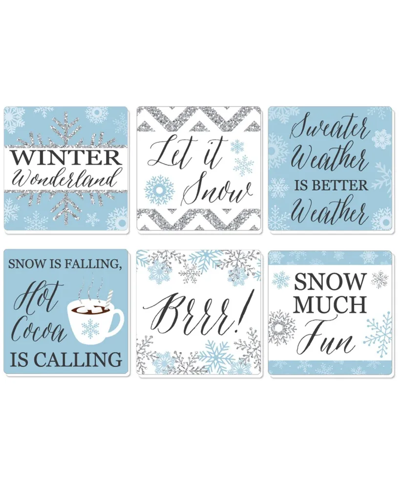 Big Dot Of Happiness Winter Wonderland - Party Table Decor - Snowflake  Party Placemats - Set of 16