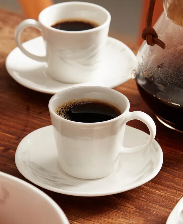 Lenox Blue Bay Espresso Cup & Saucer, Set of 4