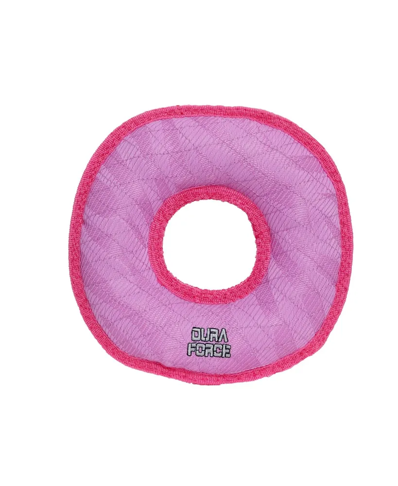 DuraForce Med Ring Tiger Pink-Pink, Dog Toy