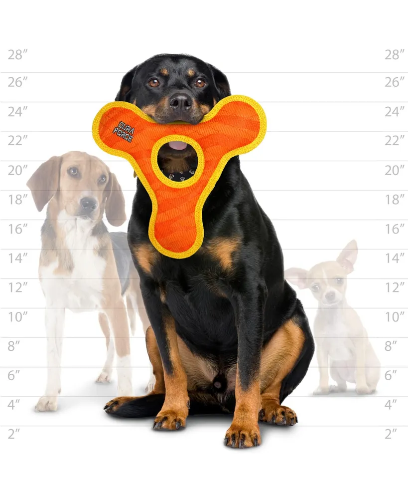 DuraForce TriangleRing Tiger Orange-Yellow, Dog Toy
