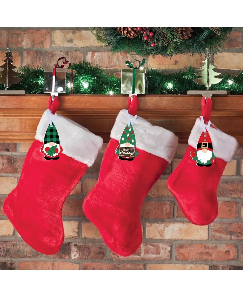 Red and Green Holiday Gnomes Christmas Decoration Christmas Tree Ornaments 12 Ct
