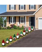 Big Dot of Happiness Red and Green Holiday Gnomes Lawn Outdoor Christmas Party Yard Decorations 10 Pc