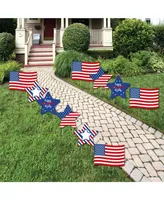 Big Dot of Happiness 4th of July - Lawn Decor - Outdoor Fourth of July Party Yard Decor - 10 Pc